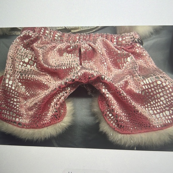 Build a Bear Rockstar Diva Sparkly 2000s outfit w/ Black Boots Silver Pink - Picture 6 of 8